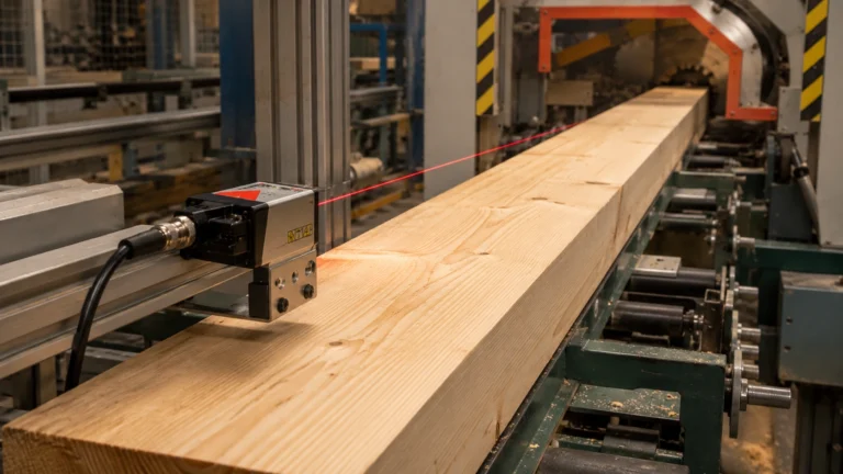 Positioning Panjang Kayu dengan Sensor Laser Dimetix
